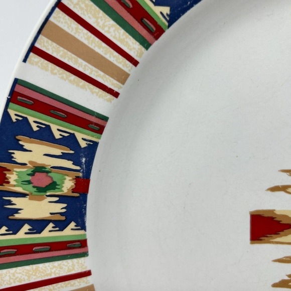Tienshan Dinner Plate TIE22 Stoneware Southwestern 10 1/2" Set of 5 Vintage - Picture 4 of 13